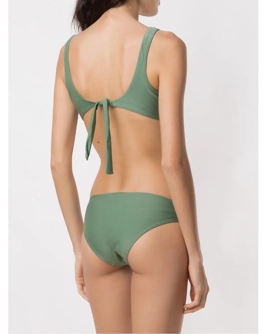 Amir Slama Metallic Bikini in het Green