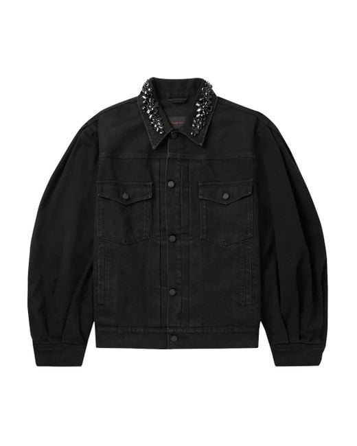 Giacca Denim Con Maniche A Palloncino di Simone Rocha in Black