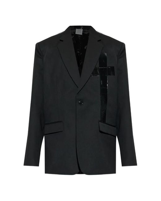Vetements Black Cross-Patch Blazer for men