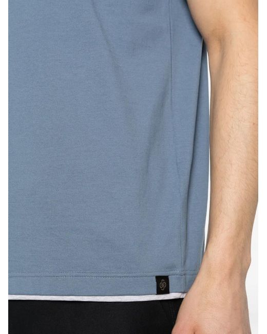Gran Sasso Blue Trim-Detail T-Shirt for men