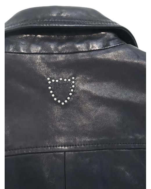 HTC Black New Celina Leather Biker Jacket