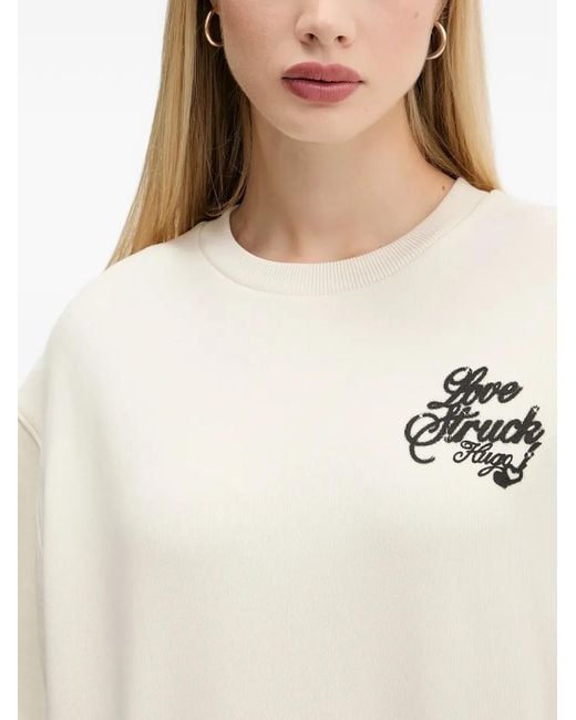 Sudadera con cuello redondo HUGO de color Natural