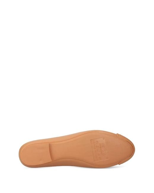 Melissa Orange Doll Bow-Detail Ballet Flats