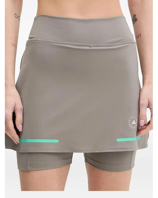 Adidas By Stella McCartney Gray Zip-Pocket Tennis Skirt