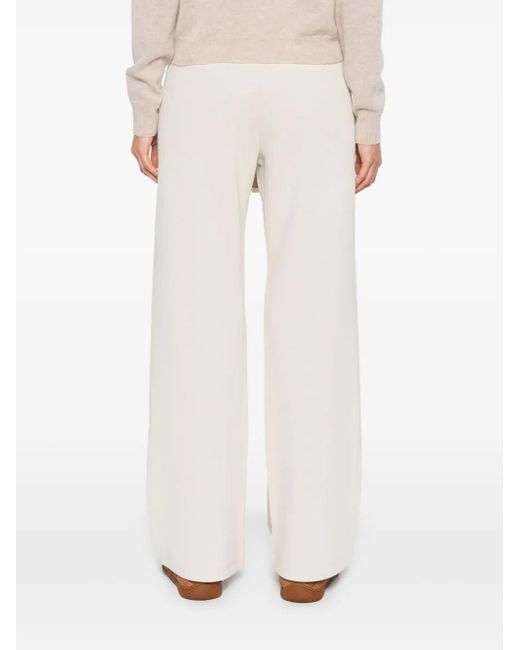 Max Mara White Drawstring-Waist Track Pants