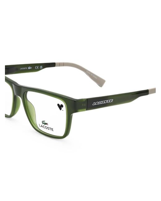 Lacoste White Rectangle-Frame Glasses