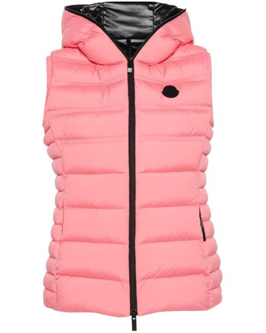 Moncler Pink Quilted Padded Gilet