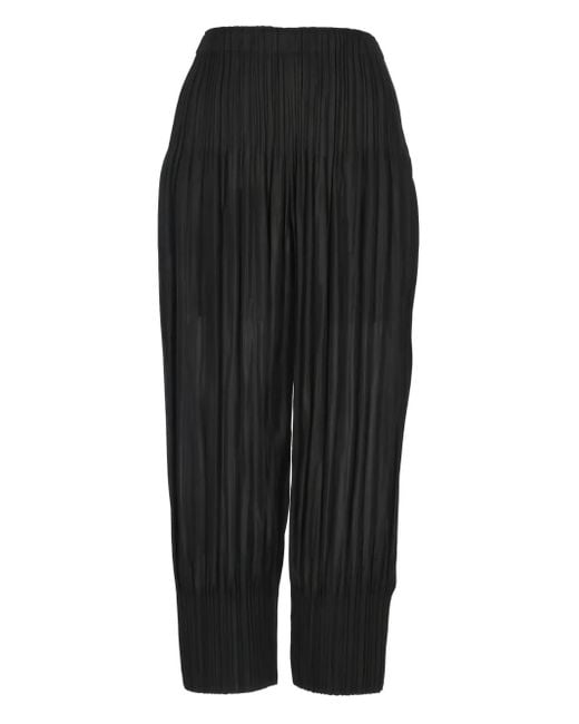 Pleats Please Issey Miyake Black Hose Mit Bundfalten