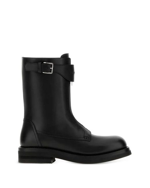 McQueen Black Bottines Zippées À Boucle for men