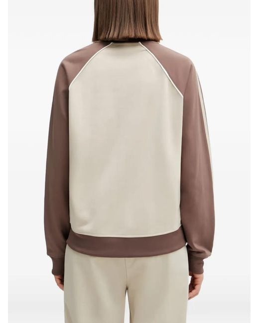 Adidas Natural Logo-Embroidered Zip-Up Sweatshirt