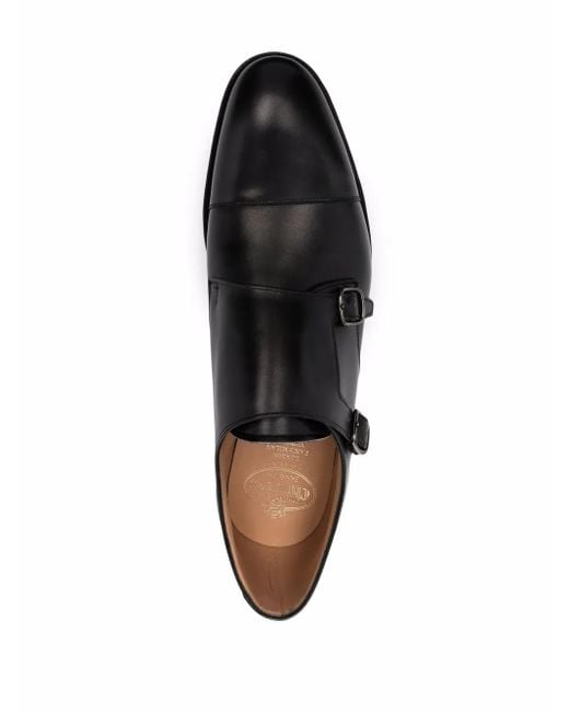 Church's Black Detroit Almond-Toe Monk Shoes for men