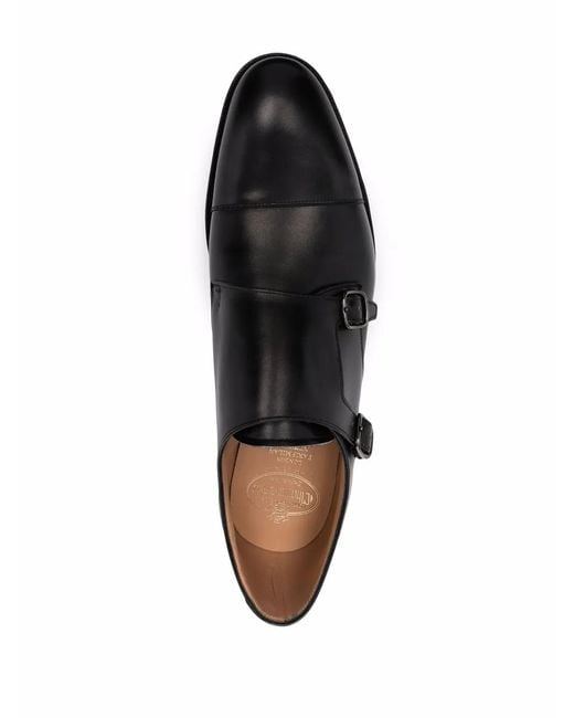 Church's Black Detroit Almond-Toe Monk Shoes for men