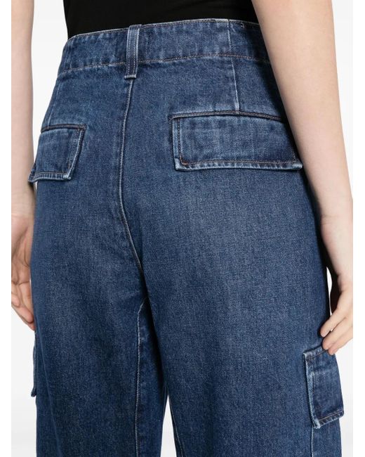 Citizens of Humanity Blue Delena High-Waisted Cargo Jeans