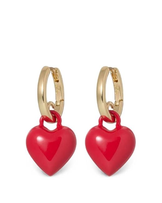Roxanne Assoulin Red Itsy Bitsy Heart-Pendant Earrings