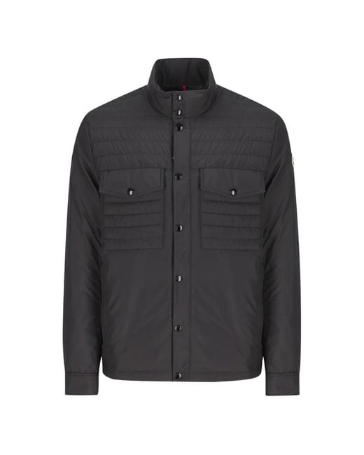Moncler Black Quilted Panelled Jacket for men