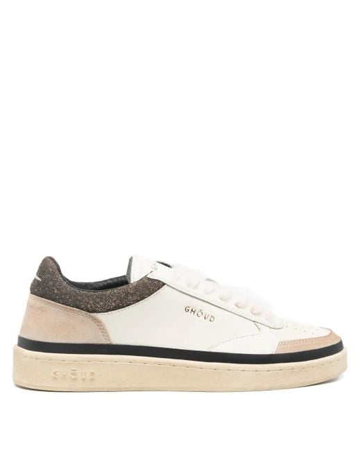メンズ GHOUD VENICE Leather Panelled Sneakers White