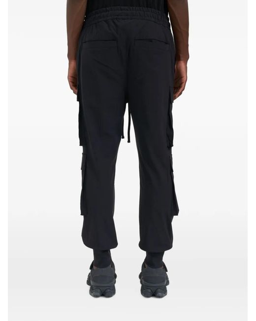 Thom Krom Black Multi-Pocket Track Pants for men
