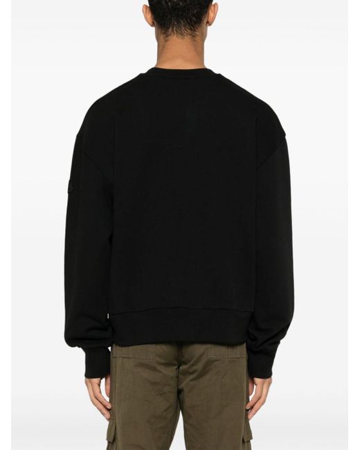 Moncler Sweater Met Geborduurd Logo in het Black voor heren