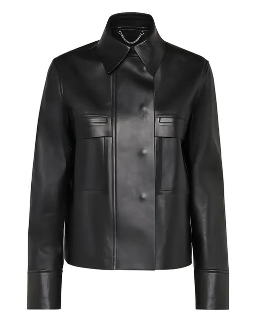 Ferragamo Black Leather Jacket