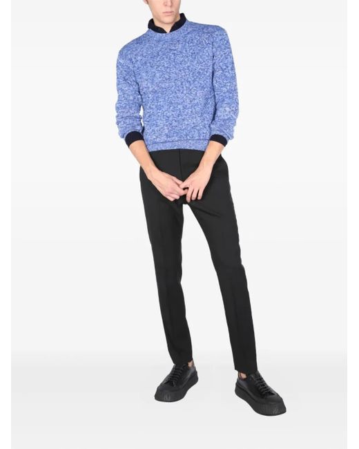 Ballantyne Blue Speckled Wool Sweater for men