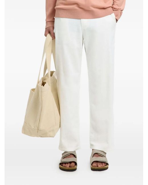 SELECTED White Loose Brody Trousers for men