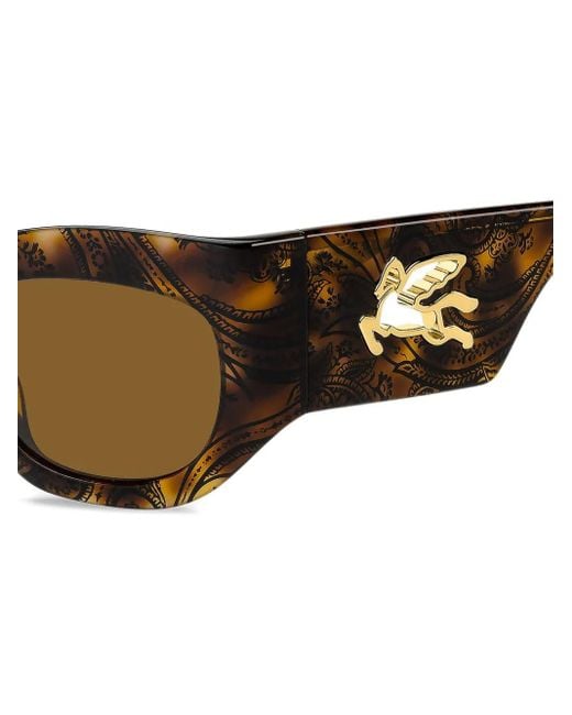 Etro Brown Pegaso-Detail Sunglasses