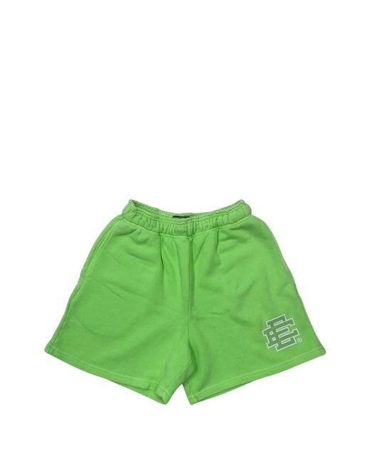 Bermudas Ee Basic Con Logo Estampado Eric Emanuel de hombre de color Green