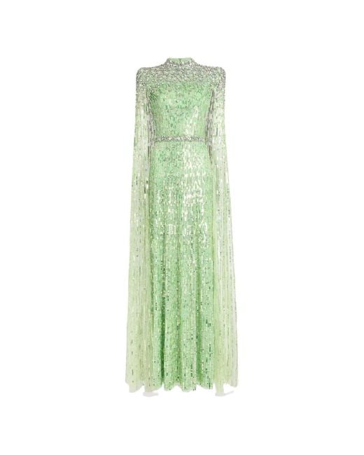 Jenny Packham Green Robe Longue Opera