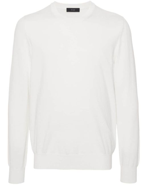 Maglione leggero di Fay in White da Uomo