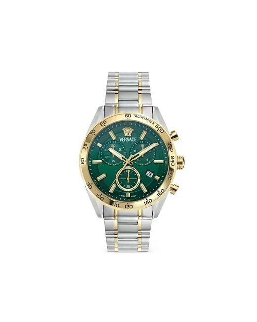 Versace Green V-Code Chronograph 41Mm for men