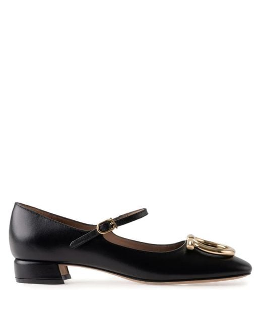Ferragamo Black Maxi Gancini Pumps