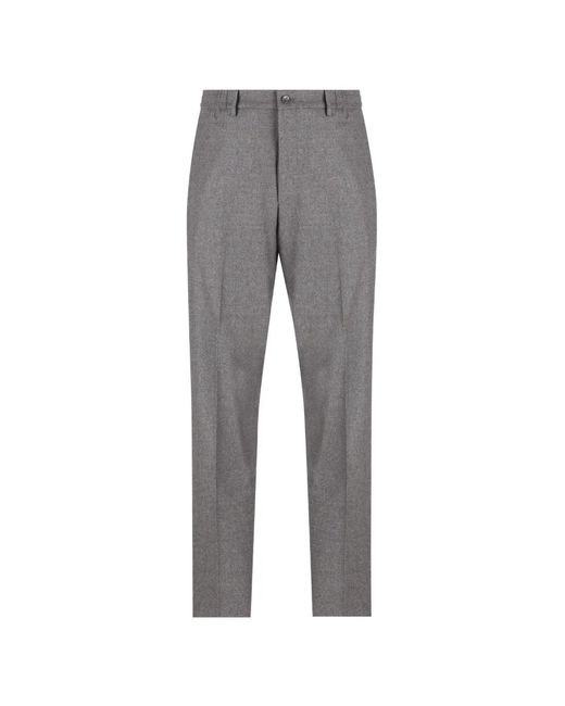 Tagliatore Gray Pressed-Crease Tailored Trousers for men