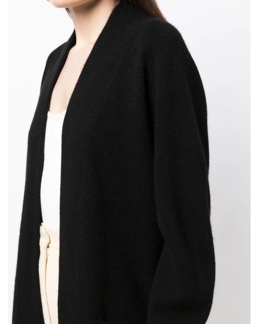 Vince Black Open-Front Cashmere Cardi-Coat