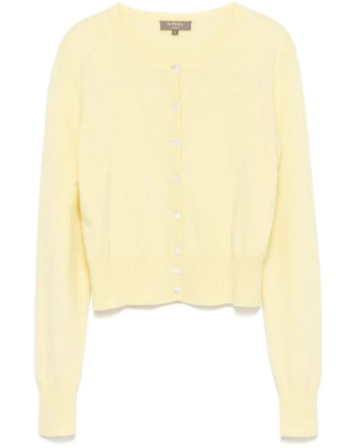 N.Peal Cashmere Ivy クロップド カーディガン Yellow