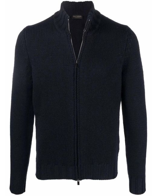 メンズ Dell'Oglio ジップアップ セーター Blue