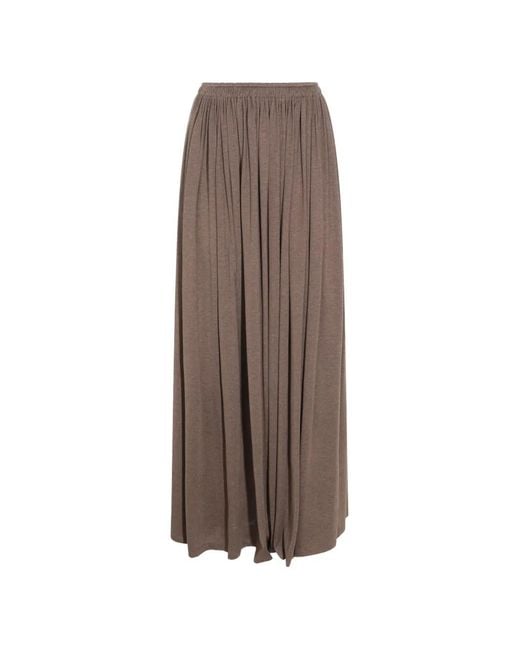 Max Mara Brown Gathered Maxi Skirt