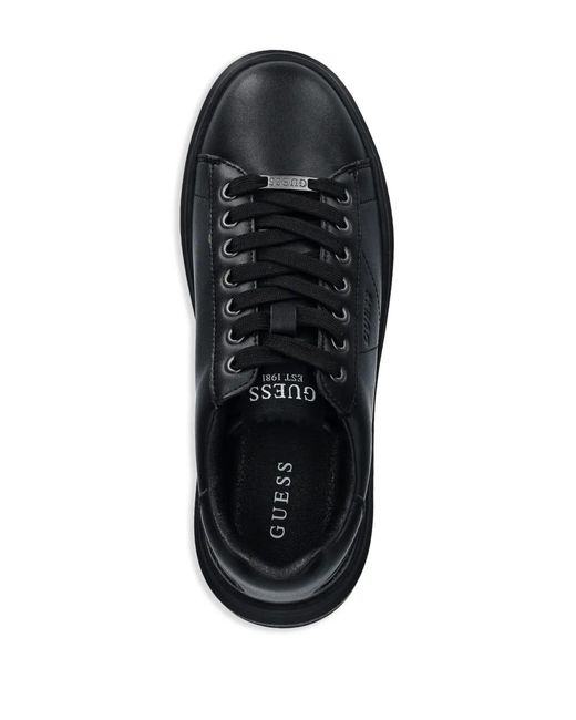 Guess Black Logo-Embossed Sneakers