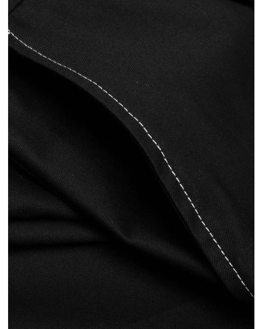 AWAKE NY Black Contrast-Stitching Trousers for men