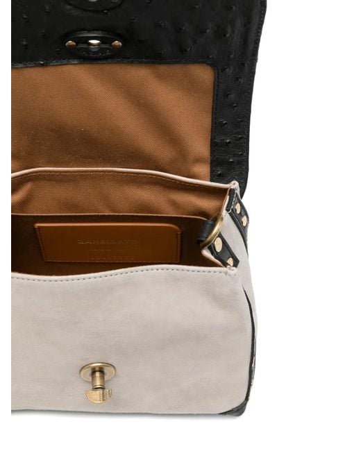 Zanellato Black Petit Sac À Bandoulière Postina À Anse Sur Le Dessus