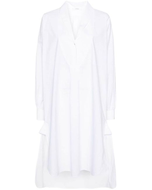 The Row White Elinor Cotton Shirt Dress