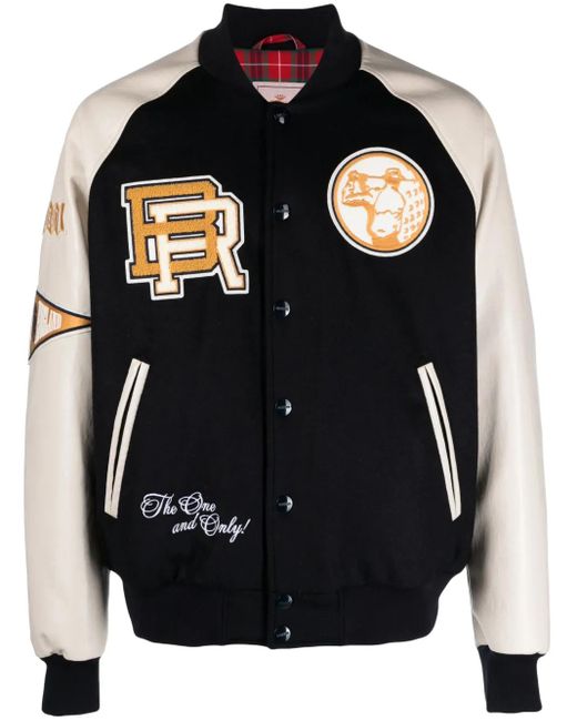 Baracuta Black Patch-Detail Bomber Jacket for men