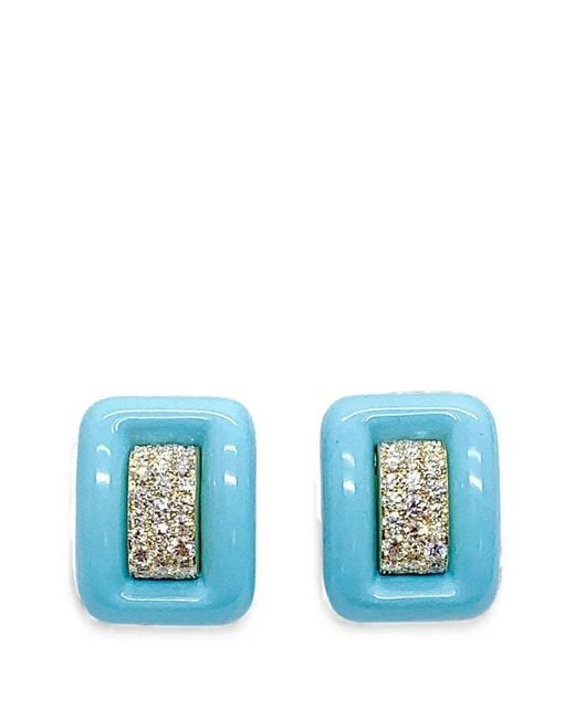 Andreoli Blue And Diamond Earrings