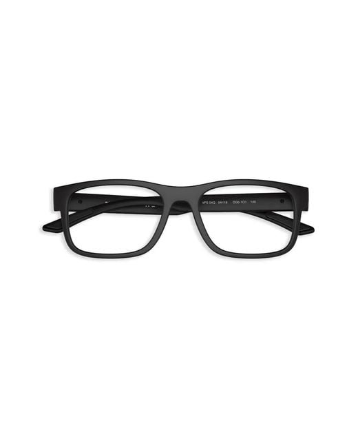 Prada Linea Rossa Brown Rectangle-Frame Glasses for men