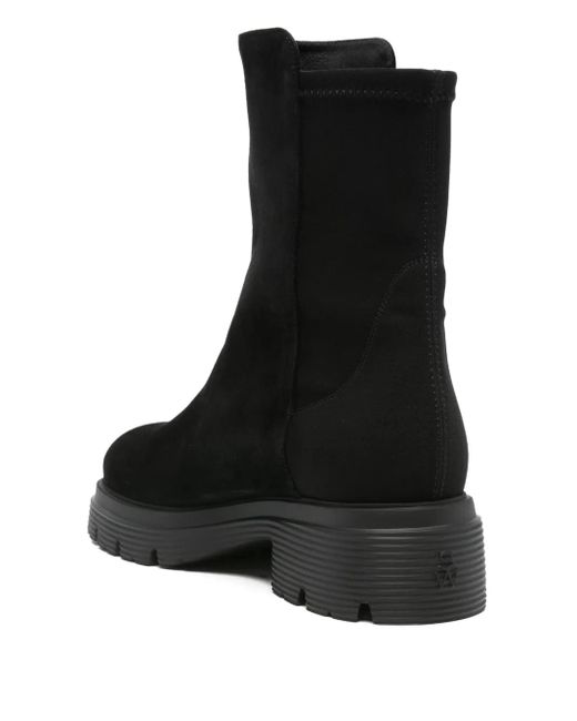 Stuart Weitzman Black Leather Ankle Boots