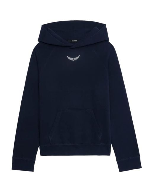 Felpa Georgy Con Strass di Zadig & Voltaire in Blue