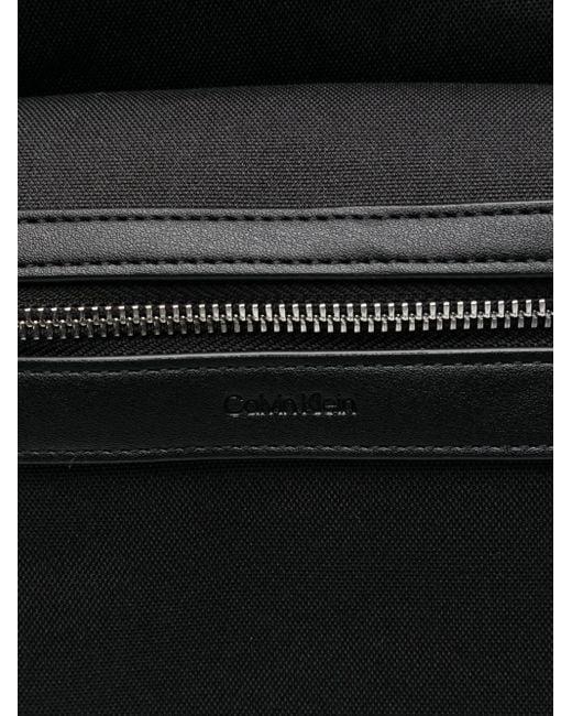 Calvin Klein Black Flap-Pocket Backpack for men