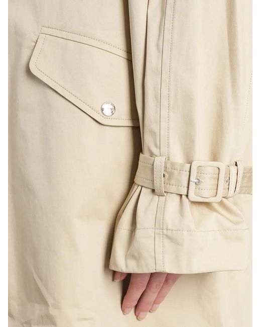 Totême  Natural Buckled-Cuff High-Neck Coat