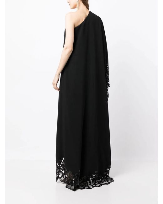 Elie Saab Black One-shoulder Satin Gown