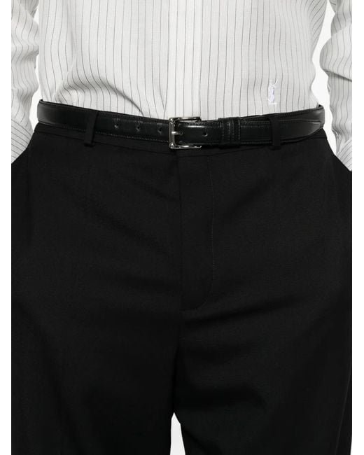 Saint Laurent Black Belt-Loop Pocket Trousers for men
