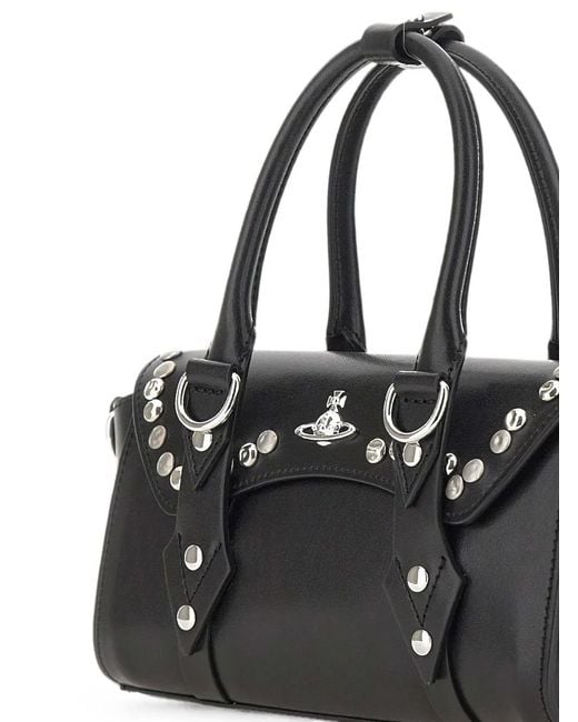 Vivienne Westwood Black Bettina Mini Studded Tote Bag
